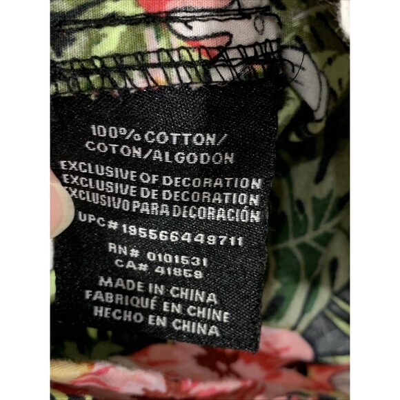 Disney Mickey Mouse Floral Hawaiian Shirt Mens L Button Up Tropical Authentic - Picture 5 of 6